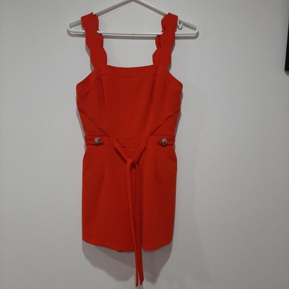 Adelyn Rae Lenora scalloped romper - Picture 3 of 13